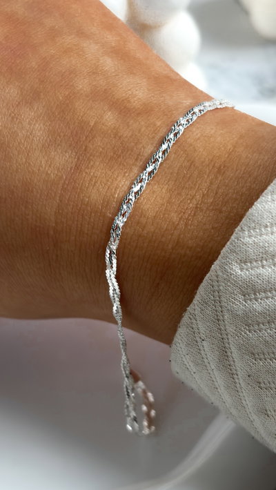 Pulsera trenzada brillo x18