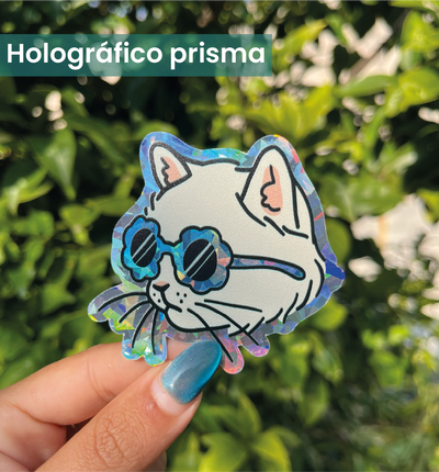 Gato lentes - Holográfico prisma