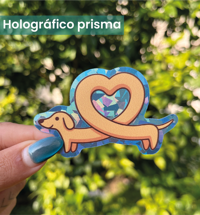 Perrito corazón - Holográfico prisma