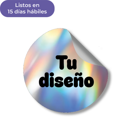 10 Stickers UV - Personalizados holográfico