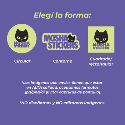 Stickers UV personalizados -  Holográfico prisma