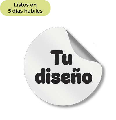 10 Stickers UV personalizados - Vinilo blanco