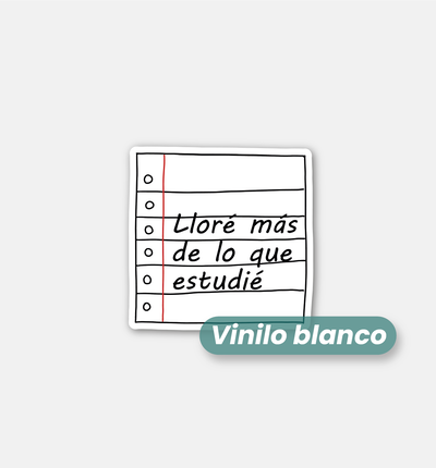Lloré más de lo que estudié