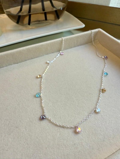 Collar Pastel Swa en Plata 925 con Cristales Austríacos