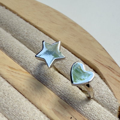 Anillo Estrela & Corazón/ Plata 925