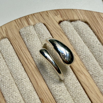 Anillo Gota Doble/Plata 925