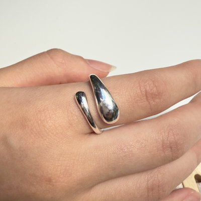 Anillo Gota Doble/Plata 925