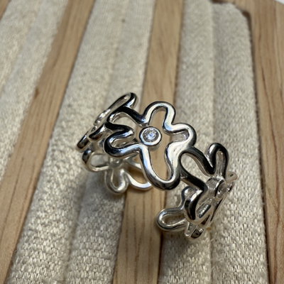 Anillo Floral Shine/Plata925