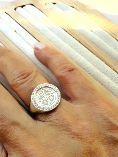 Anillo San Benito Cubics/ Plata 925