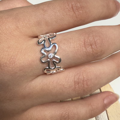 Anillo Floral Shine/Plata925