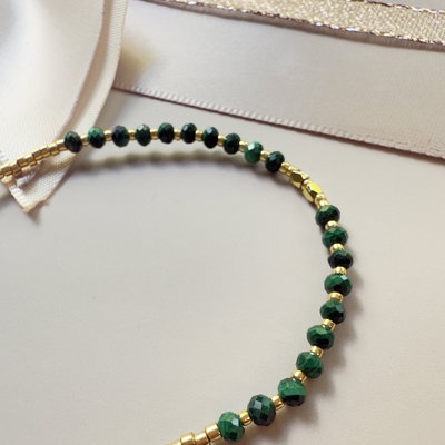 Pulsera Malaquita Gold