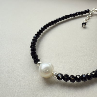 Pulsera Black&Pearl/Plata 925