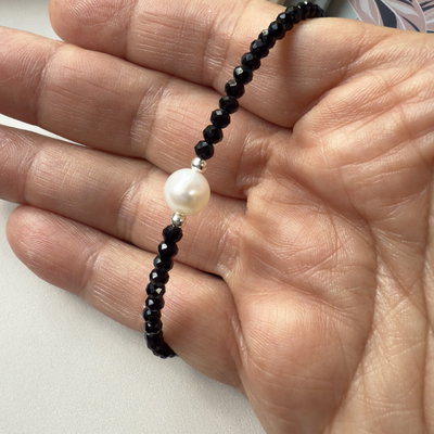 Pulsera Black&Pearl/Plata 925
