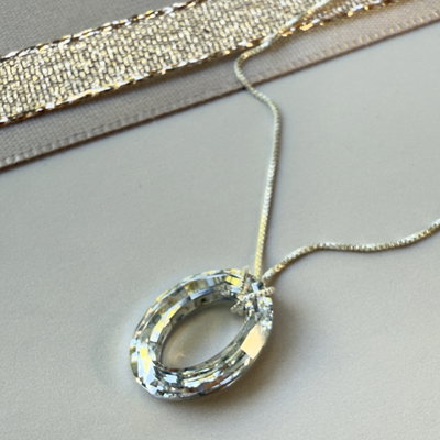 Collar Cristal Oval Swa/Plata 925