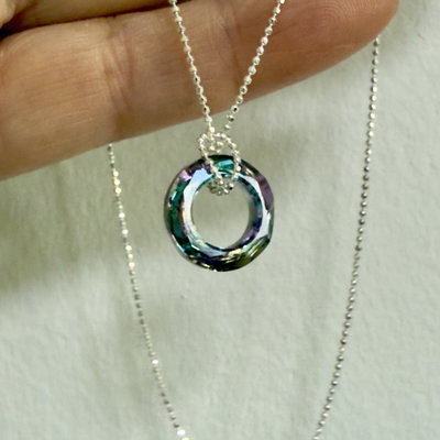 Collar Círculo Cristal Swa/Plata925