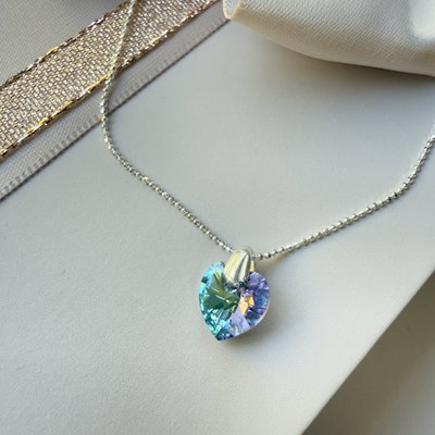 Collar Cristal Corazón Swa/ Plata 925