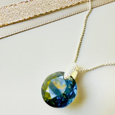 Collar Cristal Round Swa/Plata 925