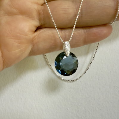 Collar Cristal Round Swa/Plata 925