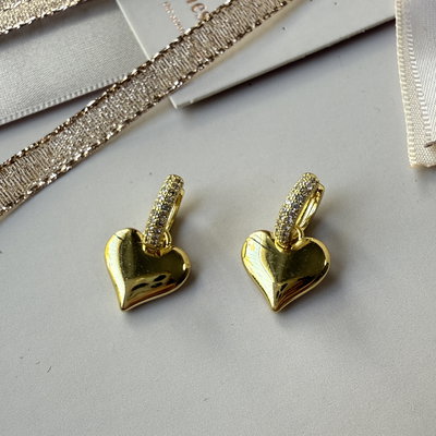 Argolllas Corazón Pavé