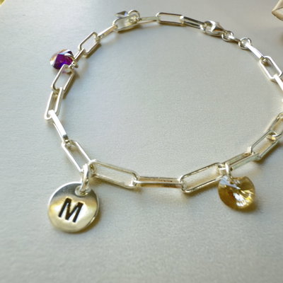 Pulsera Letter Cristal Swa