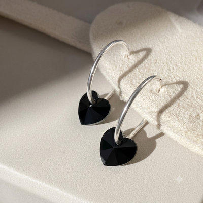 Argollas Corazón Negro Swa