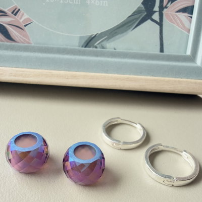 Argollas Dona Destello Violeta Swa