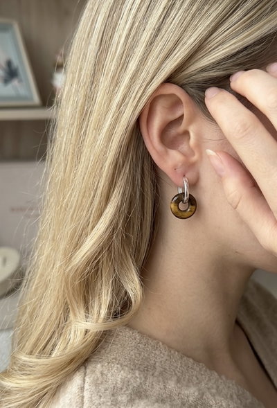 Argollas Donas Ojo de Tigre