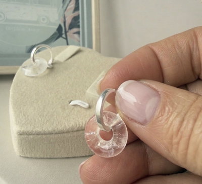 Argollas Dona Cuarzo Cristal