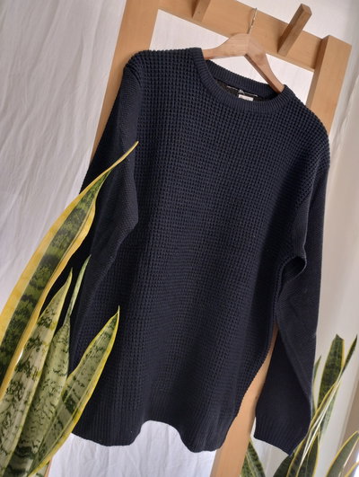 SWETER AZUL TEJIDO ABEJA