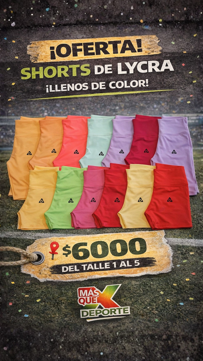 Biker deportivas de lycra livianas colores