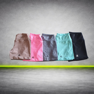 Short deportivo dama lycra jaspeada