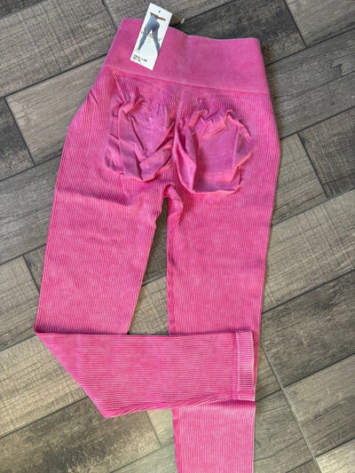 Calza push up acanalada
