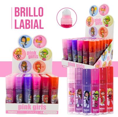 🍇Brillo labial Girls PINK 21🍓