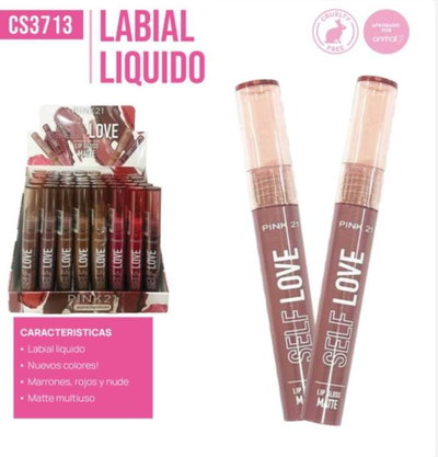 💗Labial líquido matte PINK 21🤎
