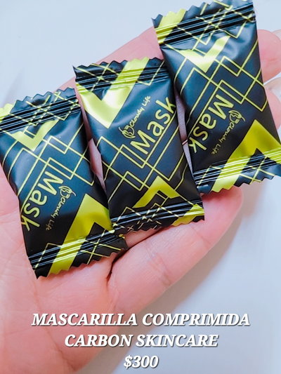 MASCARILLA DE CARBON COMPRIMIDA X 3