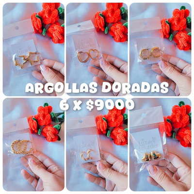 ARGOLLAS DORADAS x 6