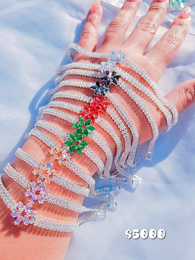 PULSERAS ACERO BLANCO X UNIDAD