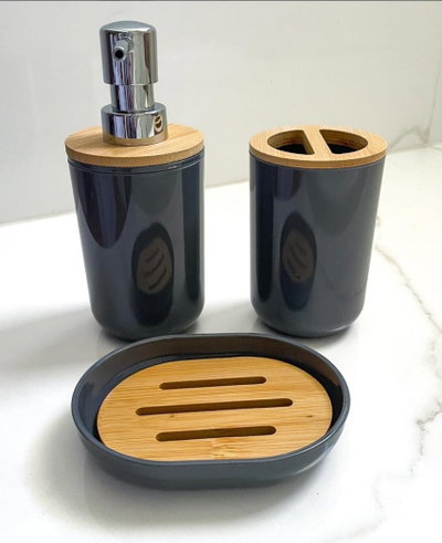 Set Baño Iruya Gris Oscuro
