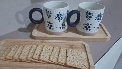Taza Flores azul