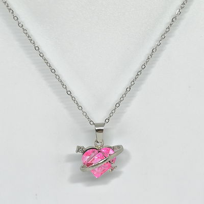 Collar Corazon Rosa