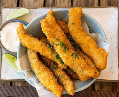 Tiritas de merluza 