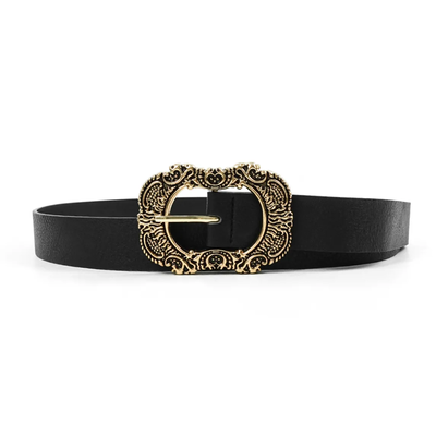 CINTO XL BOHO HEBILLA ORNAMENTADA - NEGRO
