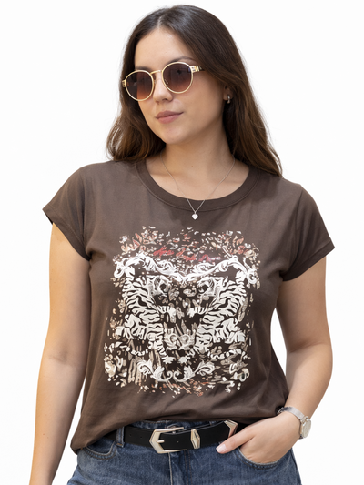 REMERA TORRE - CHOCOLATE