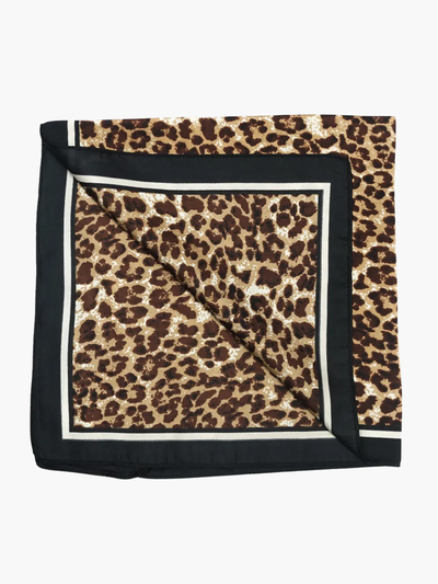 PAÑUELO ESTAMPADO ANIMAL PRINT CON BORDE 70 X 70 CM
