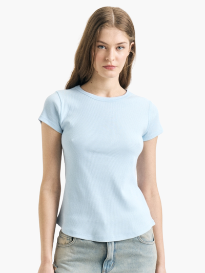 REMERA WHY - CELESTE