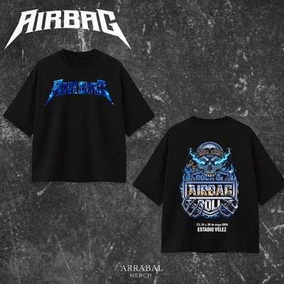 Remera Airbag Calavera Rock and roll