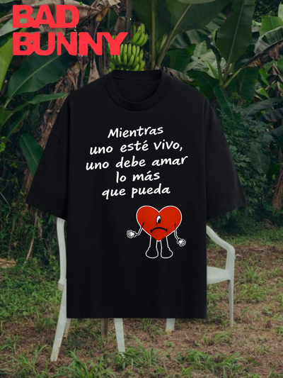 Remera Bad bunny - Mientras uno este vivo