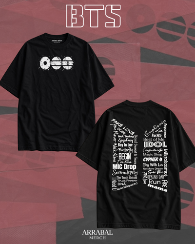 Remera Negra BTS Butterfly Tracklist