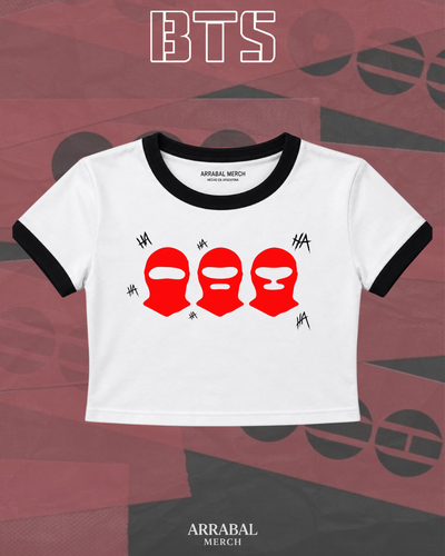 Baby Tee Bicolor Blanca- Hooligan