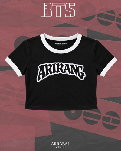 Baby Tee Bicolor Negra- Arirang